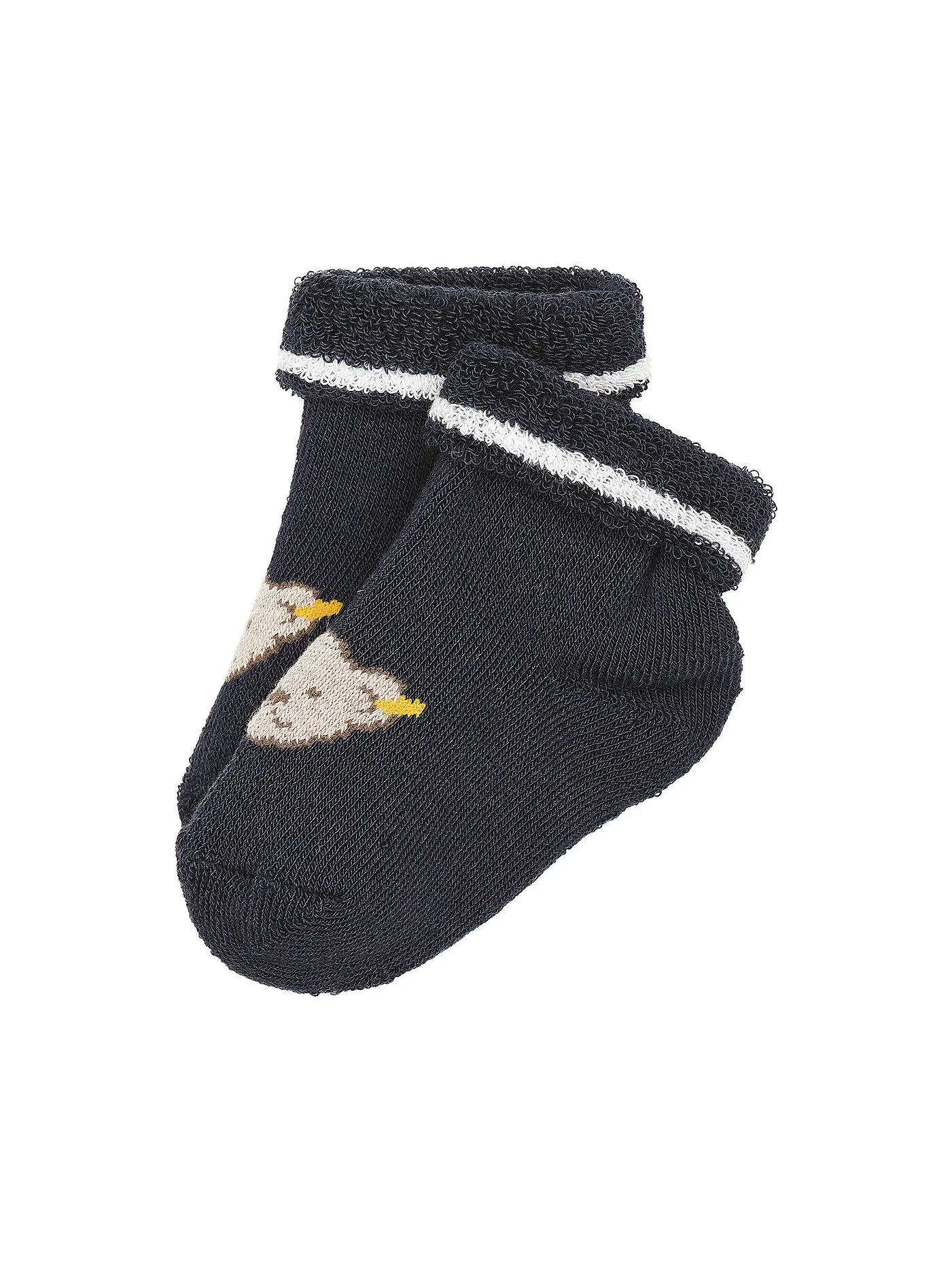 STEIFF | Baby Socken soft grey melange | dunkelblau